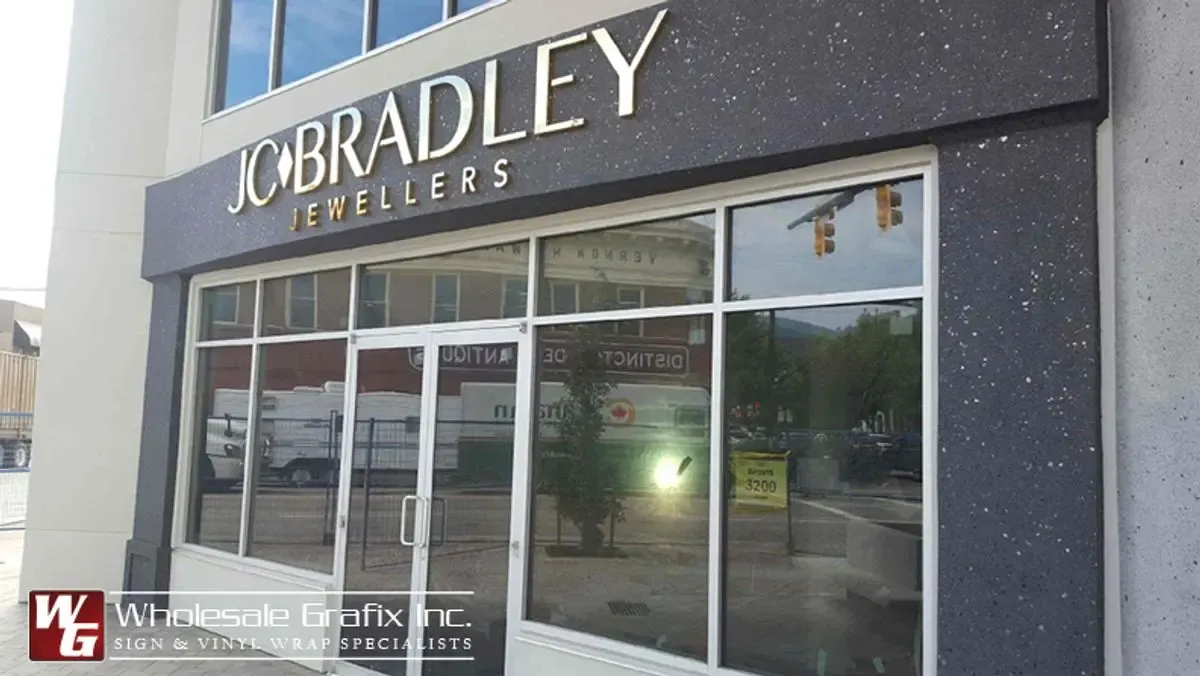 Bradley Jewellers storefront signage in Vernon