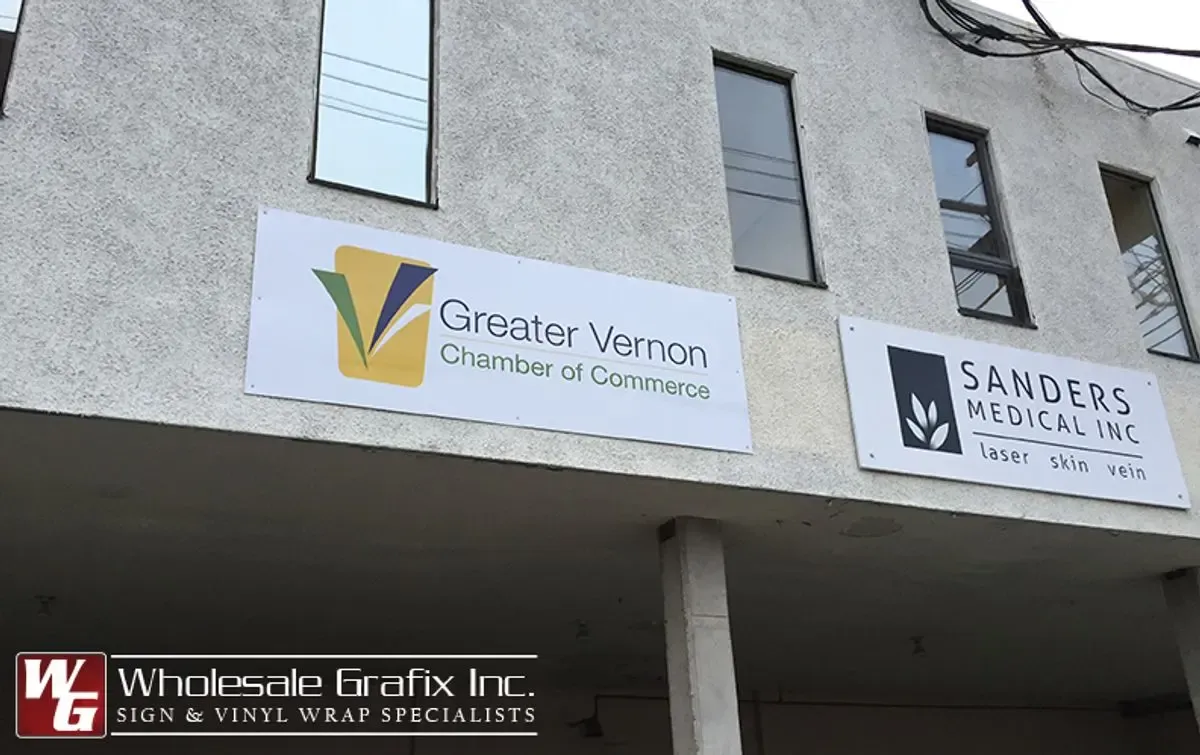 Greater Vernon Chamber of Commerce sign panel